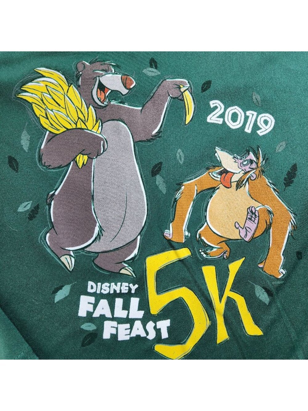 Disney Fall Feast 5K Long Sleeve Green Shirt M Polyester RunDisney 2019